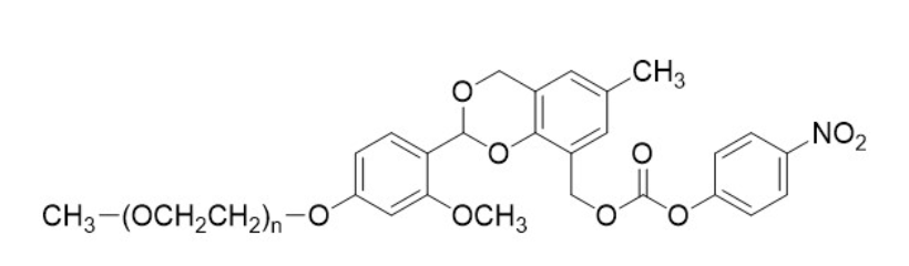 α-{3-methoxy-4-[6-methyl-8-({[(4-nitrophenoxy)carbonyl]oxy}methyl)-4H-benzo[d][1,3]dioxin-2-yl]phenyl}-ω-methoxy, poly(oxyethylene)