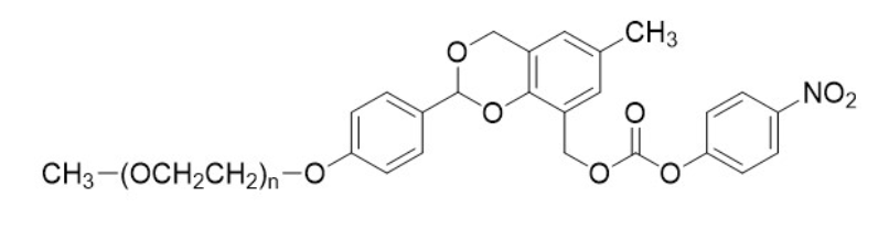 α-{4-[6-methyl-8-({[(4-nitrophenoxy)carbonyl]oxy}methyl)-4H-benzo[d][1,3]dioxin-2-yl]phenyl}-ω-methoxy, poly(oxyethylene)