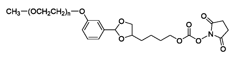 α-Methyl-ω-(m-{4-[4-(succinimidyloxycarbonyloxy)butyl]-1,3-dioxolan-2-yl}phenoxy), polyoxyethylene