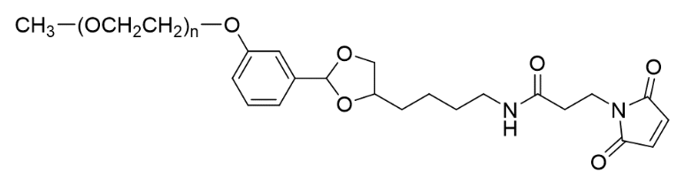 α-Methyl-ω-[m-(4-{4-[(3-maleimido-1-oxopropyl)amino]butyl}-1,3-dioxolan-2-yl)phenoxy] polyoxyethylene