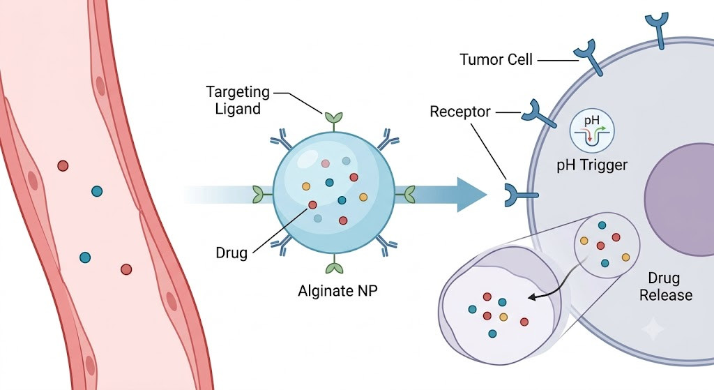 Alginate Nanoparticles for Targeted Cancer Therapy Delivery