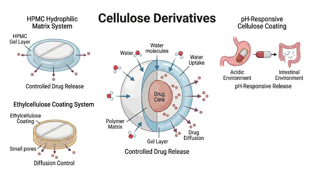Cellulose Derivatives for Controlled Drug Release