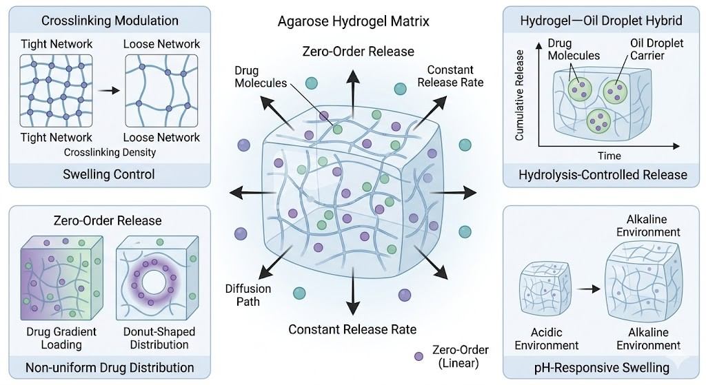 How Can Agarose Hydrogels Achieve Zero-Order Controlled Drug Release?