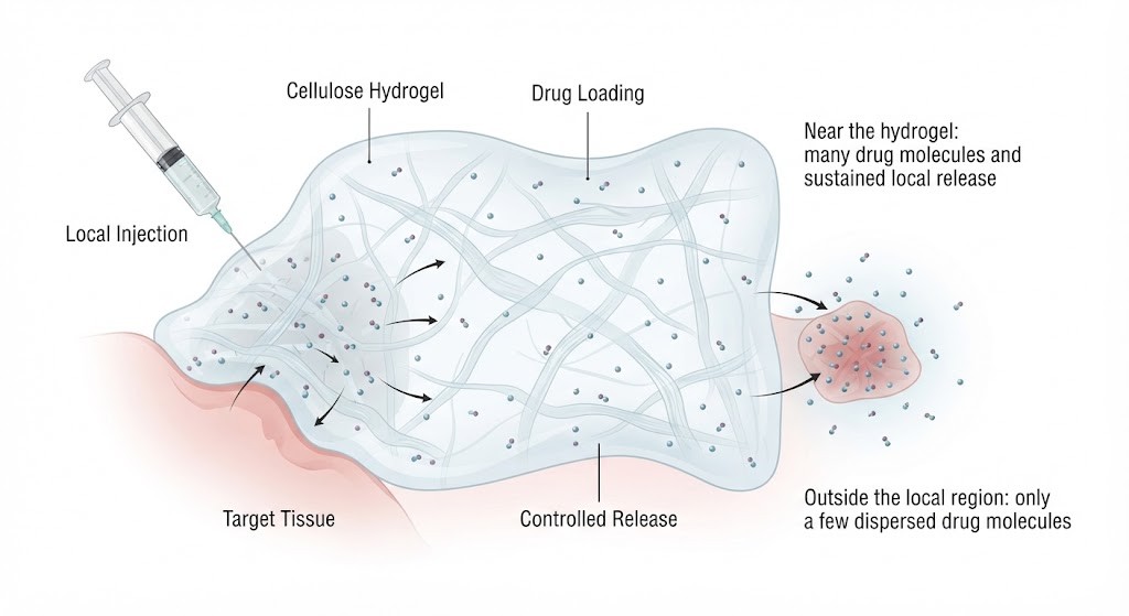 How Cellulose Hydrogels Enable Local Drug Delivery?