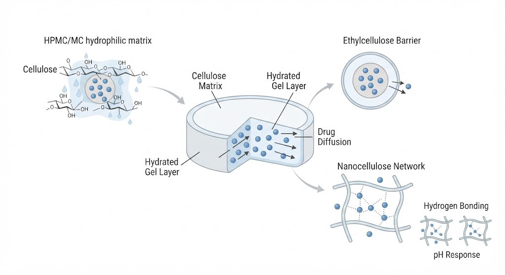 How Cellulose Supports Sustained Drug Release？