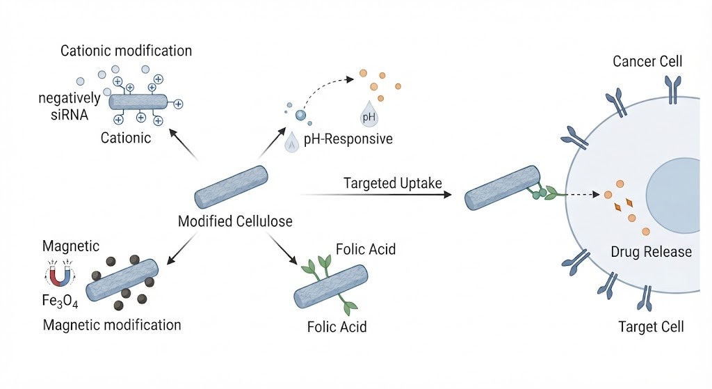 Modified Cellulose for Targeted Drug Delivery
