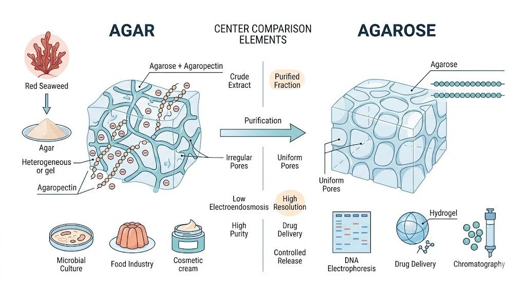 What is Agarose vs Agar?