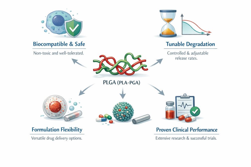 Which Properties Make the Co-polymer of PLA-PGA the Gold Standard for Drug Delivery?